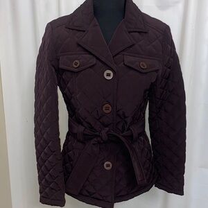 Y2K Vintage Esprit Quilted Women's Jacket - Dark Purple